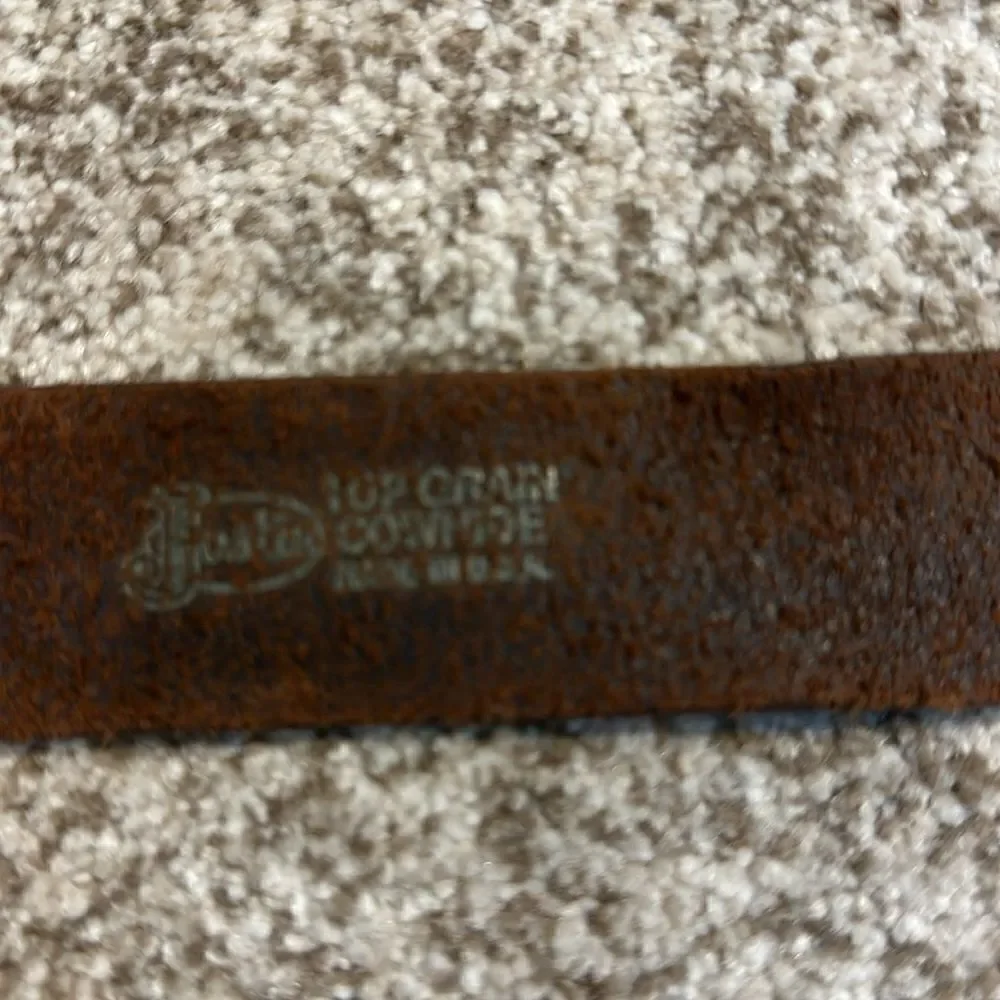 Justin Top Grade Cowhide Brown Work Belt 34